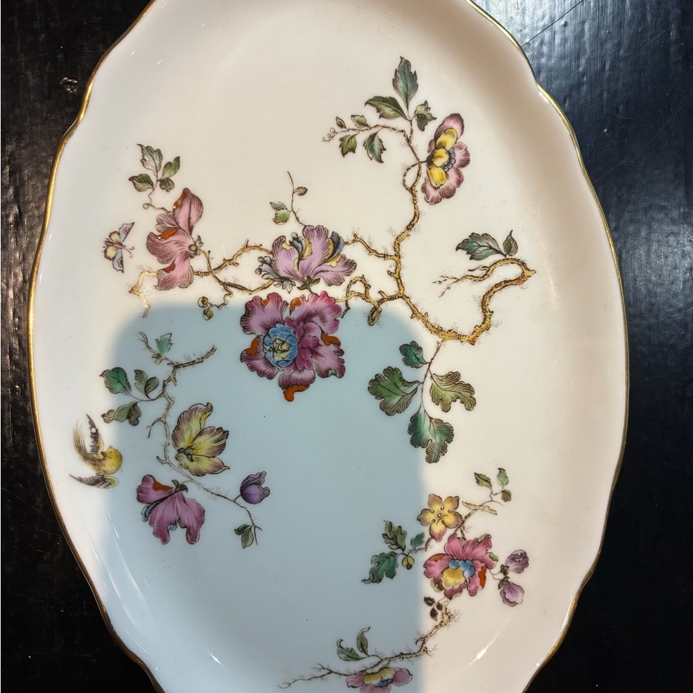 Prove me wrong! Floral Oval Platter/ change dish “Swallow”